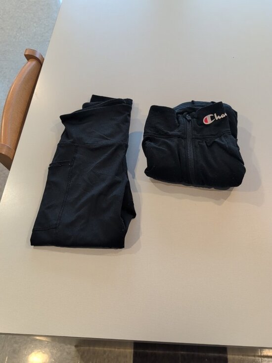 Champion Other - Champion Set Authentic Athleticwear Compression Stretchy Top Bottom S Black